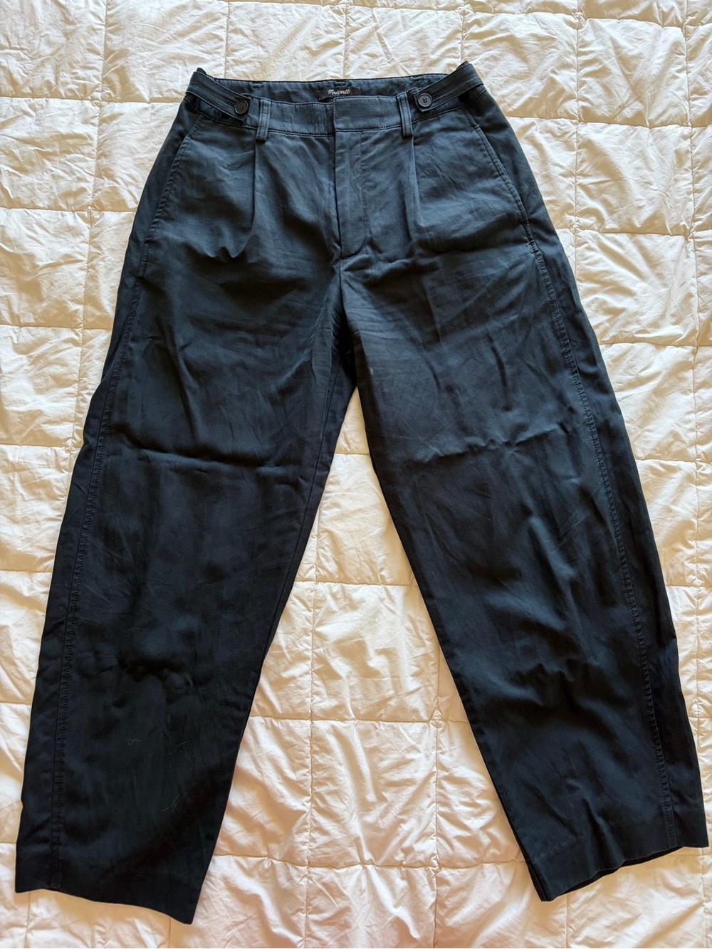 Madewell Barrel-Leg Drapey Twill Pant